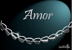 Amor - náramek rhodium